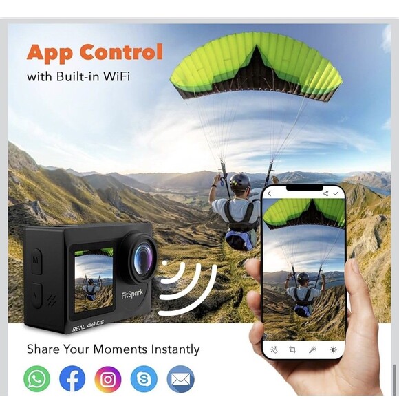 FitSpark Eagle i15 Pro Max Real 4k Dual Touch Screen Action Video Camera - Picture 8 of 16